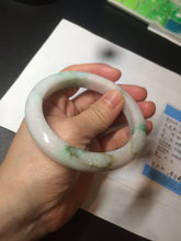 Load image into Gallery viewer, 60mm certified 100% natural type A sunny green white  jadeite jade bangle BH31-5424
