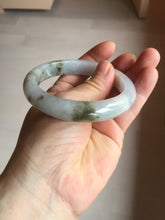 Load image into Gallery viewer, 57.5mm Certified Type A 100% Natural icy watery white purple black brown seaweeds and golden sand Jadeite Jade bangle H159-7064
