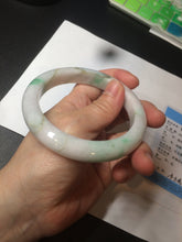 Load image into Gallery viewer, 60mm certified 100% natural type A sunny green white  jadeite jade bangle BH31-5424
