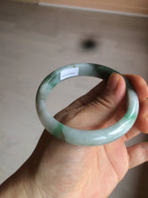 Load image into Gallery viewer, 56.5mm certificated Type A 100% Natural sunny green/dark green/white Jadeite Jade bangle Z132-2355
