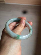 Load image into Gallery viewer, 56.5mm certificated Type A 100% Natural sunny green/dark green/white Jadeite Jade bangle Z132-2355
