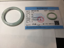 Load image into Gallery viewer, 55.3mm certified Type A 100% Natural dark green/white/black(WuJi) Jadeite Jade bangle D144-5270
