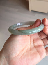 Load image into Gallery viewer, 53-56mm certified Type A 100% Natural icy watery  green/white Jadeite Jade bangle group with defects BL9
