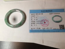 Load image into Gallery viewer, 54.5mm certificated Type A 100% Natural sunny green/dark green/black Jadeite Jade bangle Z133-2356
