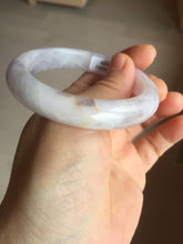 Load image into Gallery viewer, 53mm Certified Type A 100% Natural light purple white Jadeite bangle AU15-9429
