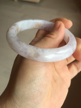 Load image into Gallery viewer, 53mm Certified Type A 100% Natural light purple white Jadeite bangle AU15-9429
