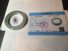 Load image into Gallery viewer, 53.4mm certified type A 100% Natural dark green/gray square style Jadeite Jade bangle BH34-5250
