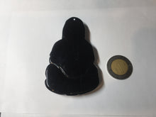 Load image into Gallery viewer, 100% Natural dark green/black jadeite jade(Mocui, 墨翠) GuanYin(观音) Pendant/handhold worry stone BL142
