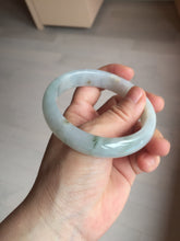 Load image into Gallery viewer, 59.5mm Certified Type A 100% Natural icy watery light green blue Jadeite Jade bangle BN68-2596
