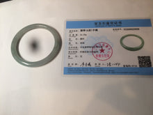 Load image into Gallery viewer, 56.5mm Certified 100% natural Type A light green/gray round cut jadeite jade bangle BG18-5826
