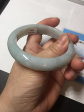 Load image into Gallery viewer, 57.5mm Certified 100% natural Type A light green white jadeite jade bangle B116-5269
