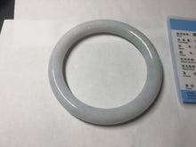 Load image into Gallery viewer, 74.5mm certified Type A 100% Natural light green white round cut plus size Jadeite Jade bangle BP171-1257
