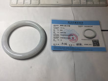 Load image into Gallery viewer, 74.5mm certified Type A 100% Natural light green white round cut plus size Jadeite Jade bangle BP171-1257
