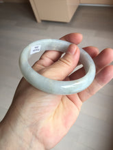 Load image into Gallery viewer, 59.5mm Certified Type A 100% Natural icy watery light green blue Jadeite Jade bangle BN68-2596
