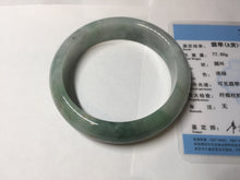 Load image into Gallery viewer, 60.3mm certified type A 100% Natural green/red chubby Jadeite Jade bangle B117-9131
