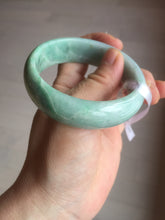 Load image into Gallery viewer, 55.4mm type A 100% Natural green Jadeite Jade bangle E67
