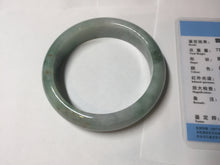 Load image into Gallery viewer, 60.3mm certified type A 100% Natural green/red chubby Jadeite Jade bangle B117-9131
