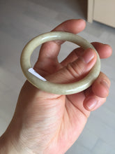 Load image into Gallery viewer, 50.5mm certified 100% natural Type A light yellow round cut jadeite jade bangle BS8-9570
