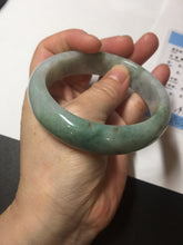 Load image into Gallery viewer, 60.3mm certified type A 100% Natural green/red chubby Jadeite Jade bangle B117-9131
