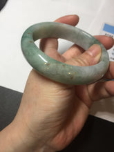 Load image into Gallery viewer, 60.3mm certified type A 100% Natural green/red chubby Jadeite Jade bangle B117-9131
