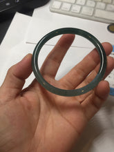 Load image into Gallery viewer, 59.2mm Certified Type A 100% Natural icy watery spring-water green/blue/gray Guatemala slim round cut Jadeite bangle PA99-5535
