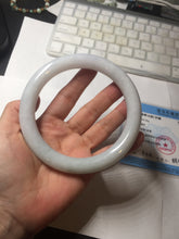 Load image into Gallery viewer, 74.5mm certified Type A 100% Natural light green white round cut plus size Jadeite Jade bangle BP171-1257
