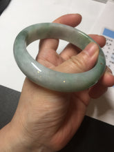 Load image into Gallery viewer, 60.3mm certified type A 100% Natural green/red chubby Jadeite Jade bangle B117-9131
