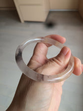 Load image into Gallery viewer, 57.4mm 100% natural icy yellow/purple/violet slim Quartzite (Shetaicui jade) bangle SY63
