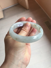 Load image into Gallery viewer, 59.5mm Certified Type A 100% Natural icy watery light green blue Jadeite Jade bangle BN68-2596
