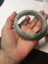 Load image into Gallery viewer, 60.3mm certified type A 100% Natural green/red chubby Jadeite Jade bangle B117-9131
