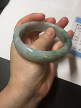 Load image into Gallery viewer, 60.3mm certified type A 100% Natural green/red chubby Jadeite Jade bangle B117-9131
