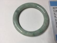 Load image into Gallery viewer, 53.3mm certified natural 100% natural Type A light green round cut jadeite jade bangle BP19-5001
