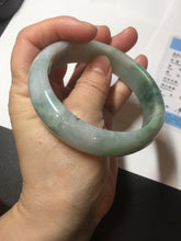 Load image into Gallery viewer, 60.3mm certified type A 100% Natural green/red chubby Jadeite Jade bangle B117-9131
