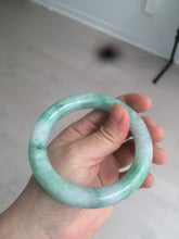 Load image into Gallery viewer, 58.2mm certified 100% natural type A light sunny green chubby round cut jadeite jade bangle BK64-5407

