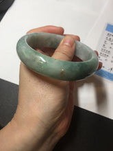 Load image into Gallery viewer, 60.3mm certified type A 100% Natural green/red chubby Jadeite Jade bangle B117-9131
