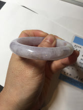 Load image into Gallery viewer, 53mm Certified Type A 100% Natural light purple white Jadeite bangle AU15-9429
