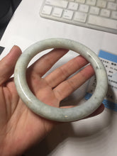 Load image into Gallery viewer, 75.2mm certified Type A 100% Natural light green white round cut plus size Jadeite Jade bangle BP172-1258
