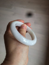 Load image into Gallery viewer, 57.9mm certified type A 100% Natural light green/white jadeite jade bangle AY53-1460

