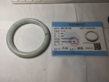 Load image into Gallery viewer, 75.2mm certified Type A 100% Natural light green white round cut plus size Jadeite Jade bangle BP172-1258
