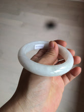 Load image into Gallery viewer, 57.9mm certified type A 100% Natural light green/white jadeite jade bangle AY53-1460
