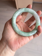 Load image into Gallery viewer, 卖了 58mm certified 100% natural type A light sunny green chubby round cut jadeite jade bangle BL8-5394
