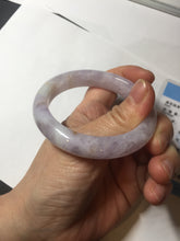 Load image into Gallery viewer, 53mm Certified Type A 100% Natural light purple white Jadeite bangle AU15-9429
