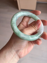 Load image into Gallery viewer, 卖了 58mm certified 100% natural type A light sunny green chubby round cut jadeite jade bangle BL8-5394
