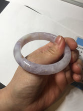 Load image into Gallery viewer, 53mm Certified Type A 100% Natural light purple white Jadeite bangle AU15-9429
