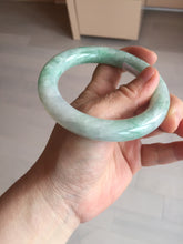 Load image into Gallery viewer, 卖了 58mm certified 100% natural type A light sunny green chubby round cut jadeite jade bangle BL8-5394
