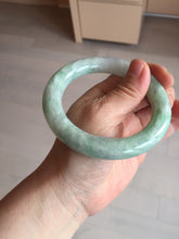 Load image into Gallery viewer, 卖了 58mm certified 100% natural type A light sunny green chubby round cut jadeite jade bangle BL8-5394
