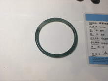 Load image into Gallery viewer, 57.4mm Certified Type A 100% Natural icy watery spring-water green/blue/gray Guatemala slim round cut Jadeite bangle PA101-5537
