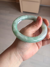 Load image into Gallery viewer, 卖了 58mm certified 100% natural type A light sunny green chubby round cut jadeite jade bangle BL8-5394
