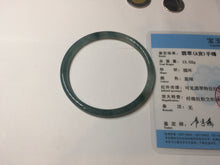 Load image into Gallery viewer, 57.4mm Certified Type A 100% Natural icy watery spring-water green/blue/gray Guatemala slim round cut Jadeite bangle PA101-5537
