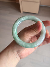 Load image into Gallery viewer, 卖了 58mm certified 100% natural type A light sunny green chubby round cut jadeite jade bangle BL8-5394
